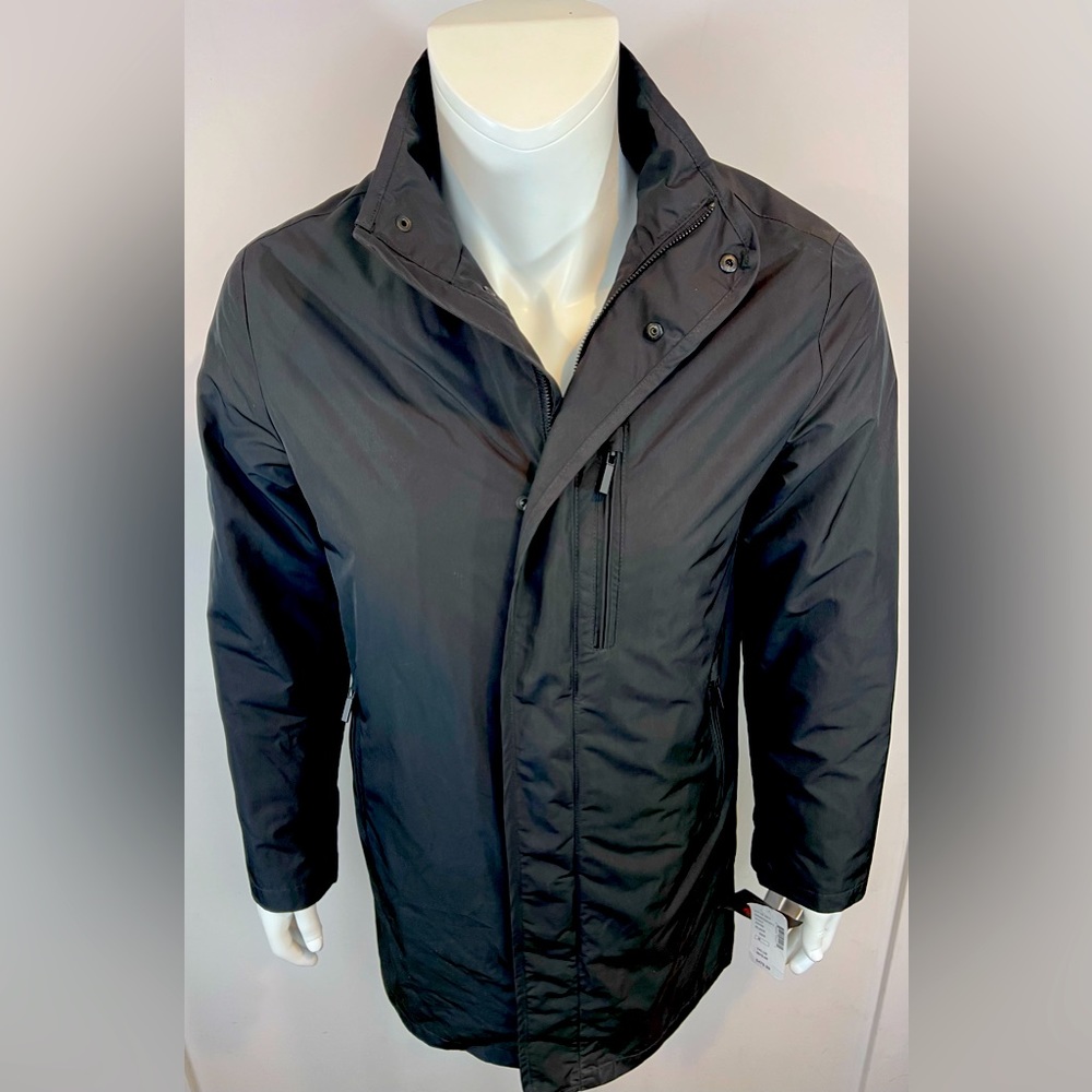 SAKS FIFTH AVENUE, MENS JACKET WITH REMOVABLE LININGS, MEDIUM SIZE, BLACK